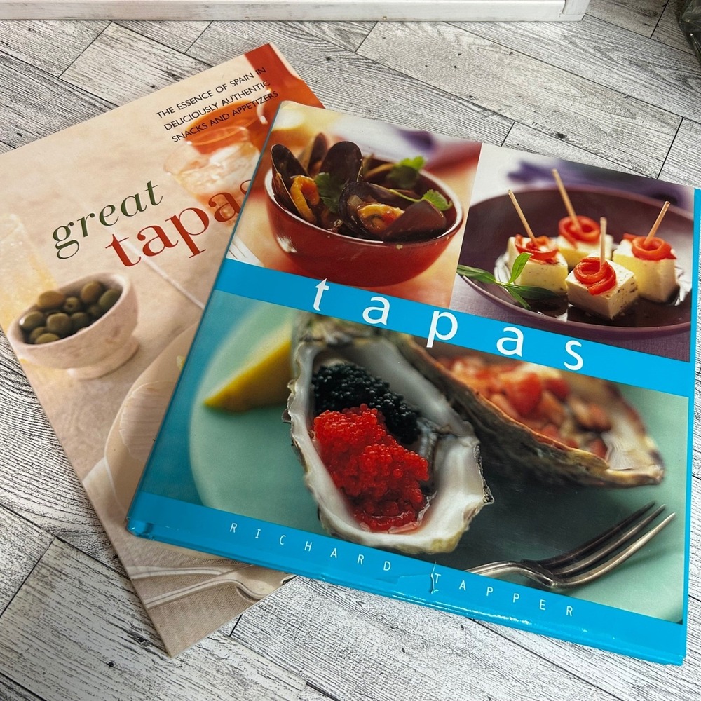 Great Tapas Cookbook Lot of 2 - Spanish Recipes - Silvana Franco Richard Tapper